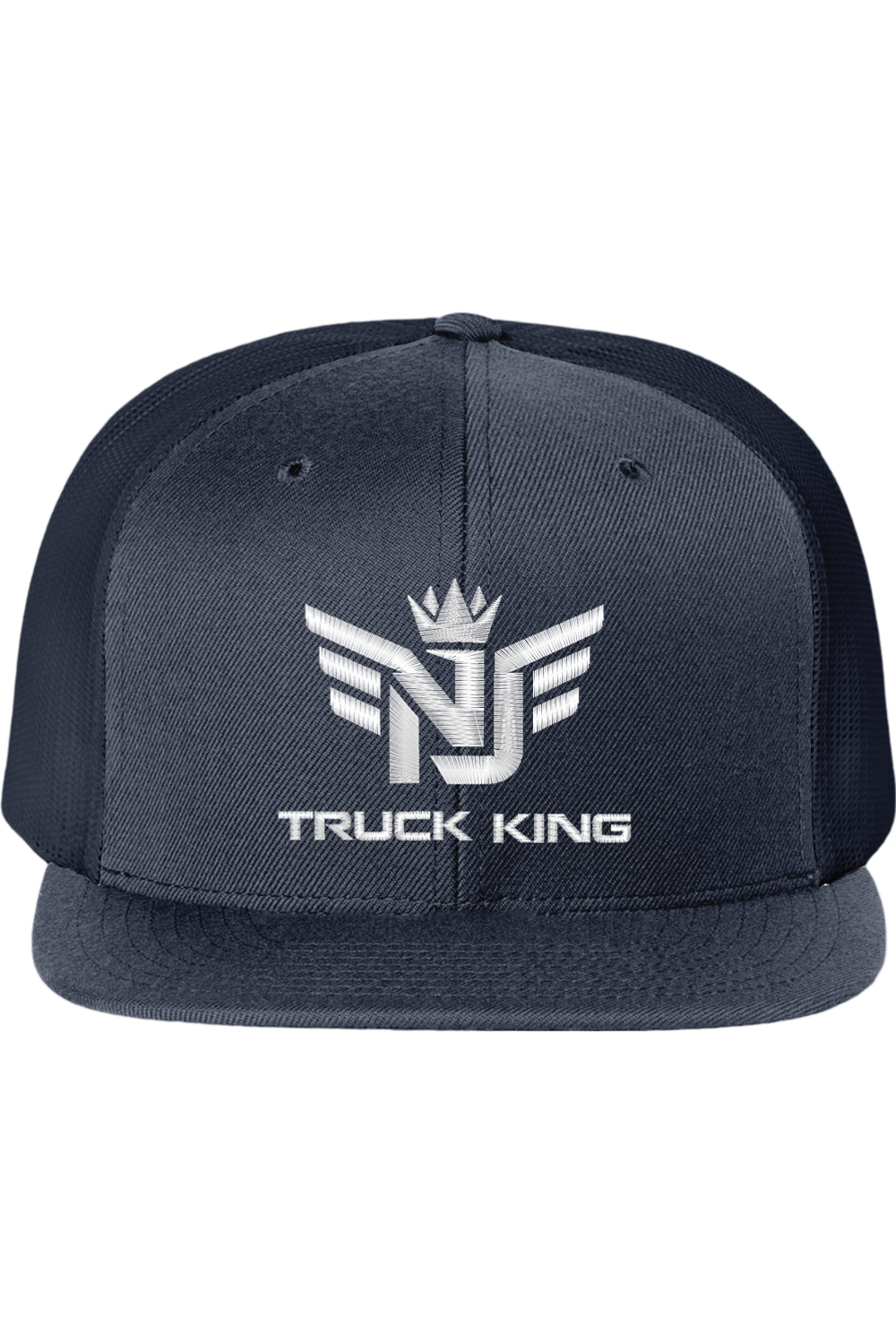 Nj Truck King Logo Flat Bill Trucker Hat