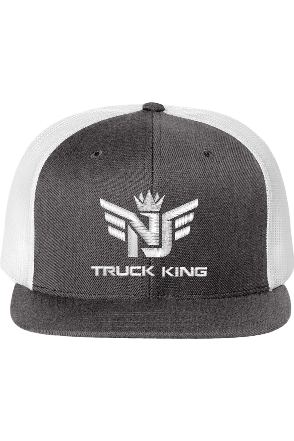 Nj Truck King Logo Flat Bill Trucker Hat